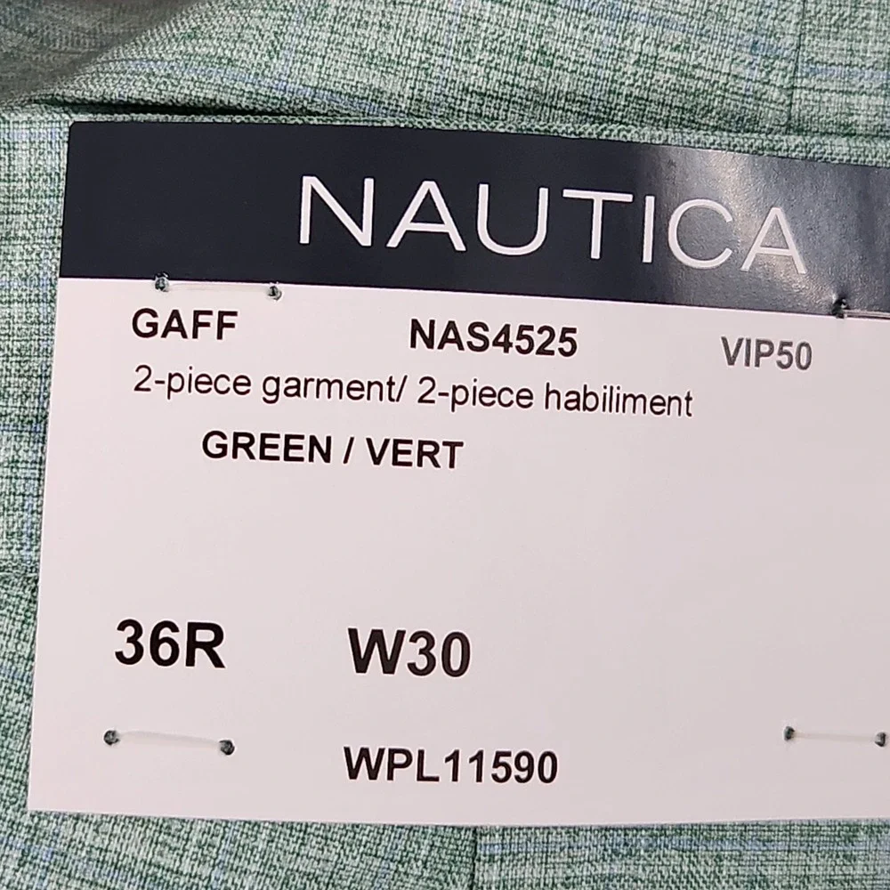 Nautica Mint Green Two-Piece Men's Suit - Picture 14 of 14